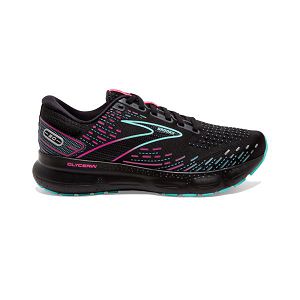 Brooks Glycerin 20 Womens Road Running Shoes Black/Pink/Green | USA-EDM298430